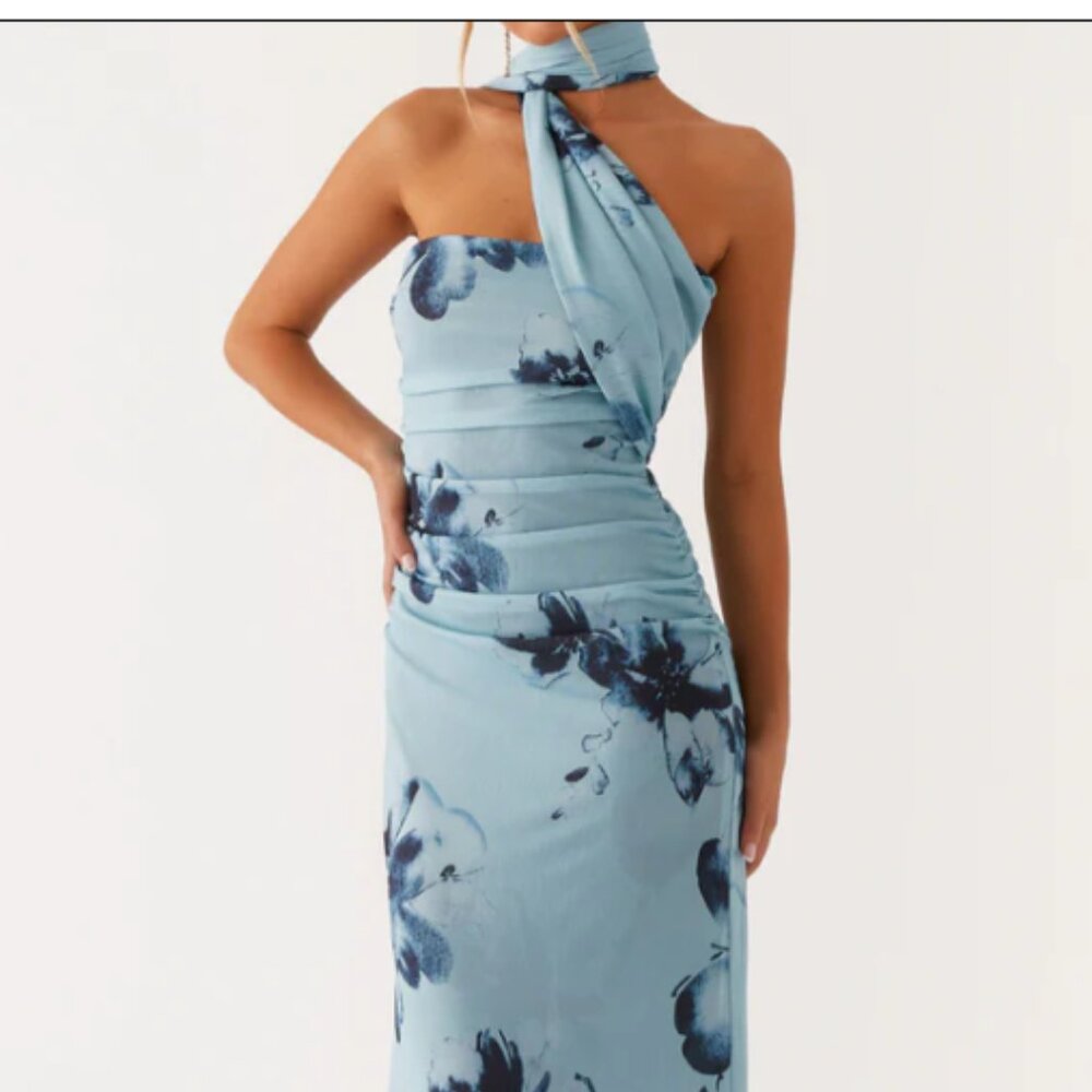 Peppermayo Light Blue Floral Maxi Dress